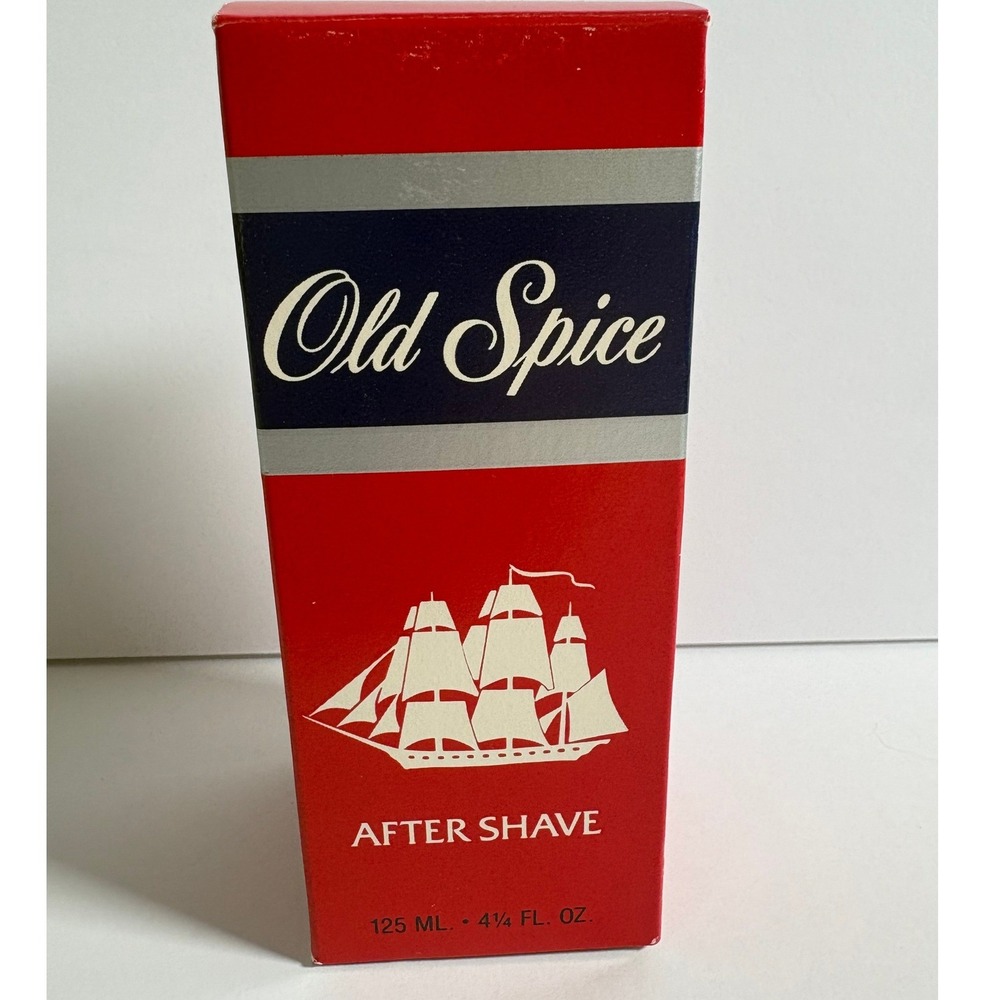 Vintage Old Spice After Shave Shulton 1980 Milk Glass Bottle 4.25oz New In Box